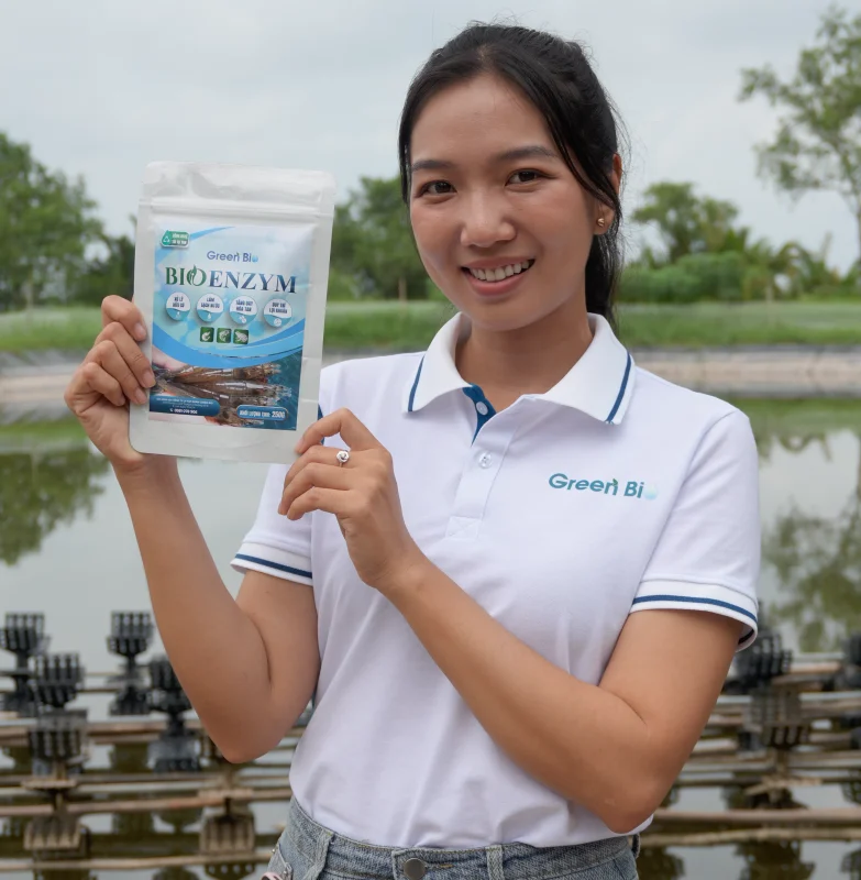 Bio Enzym giúp xử lý nhớt bạt ao tôm