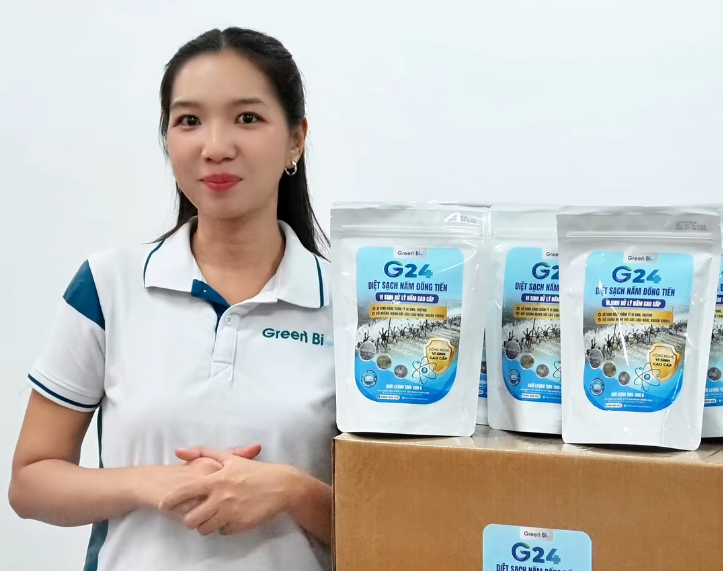 G24 chuyên trị nấm đồng tiền trong ao tôm